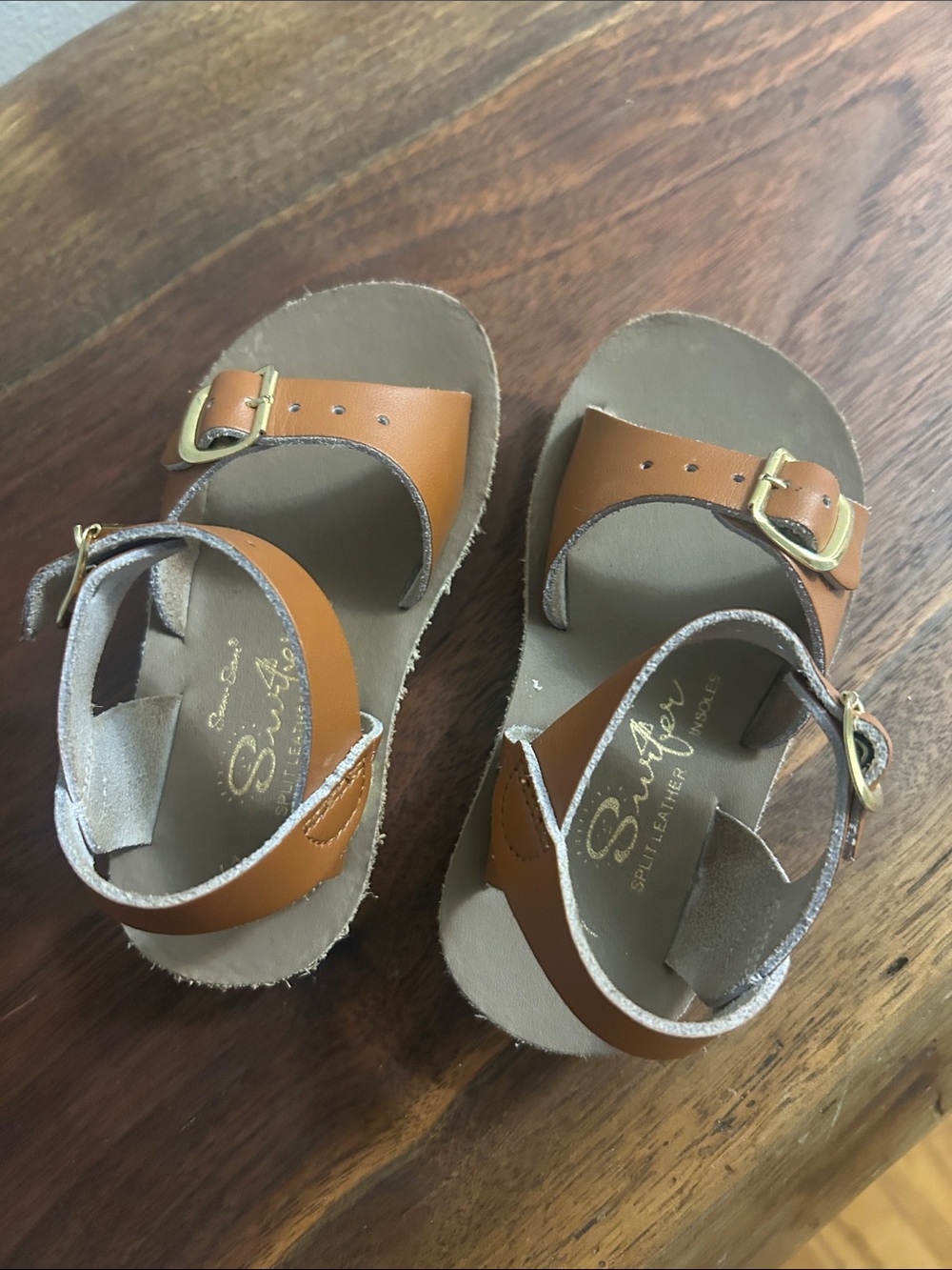 Sun-San Tan leather Surfer Sandals